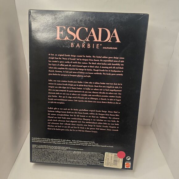 VTG Escada Limited Edition Barbie Doll 1996 Mattel NRFB - Picture 7 of 15